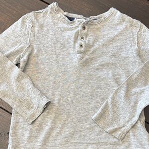 Splendid Heather Gray Crewneck Sweatshirt with Navy Trim